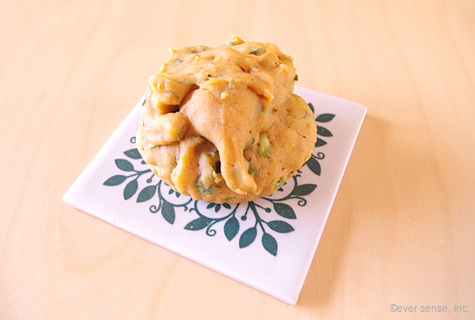 レバーと野菜の蒸しパン
