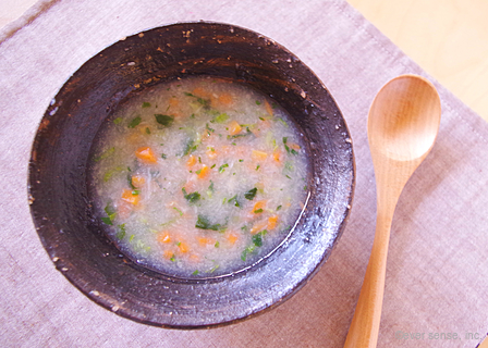 レンコンと小松菜のスープ